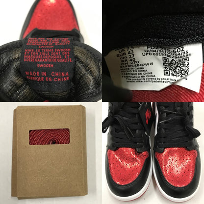 NIKE Air Jordan 1 High OG Ruby Sneakers Size 27