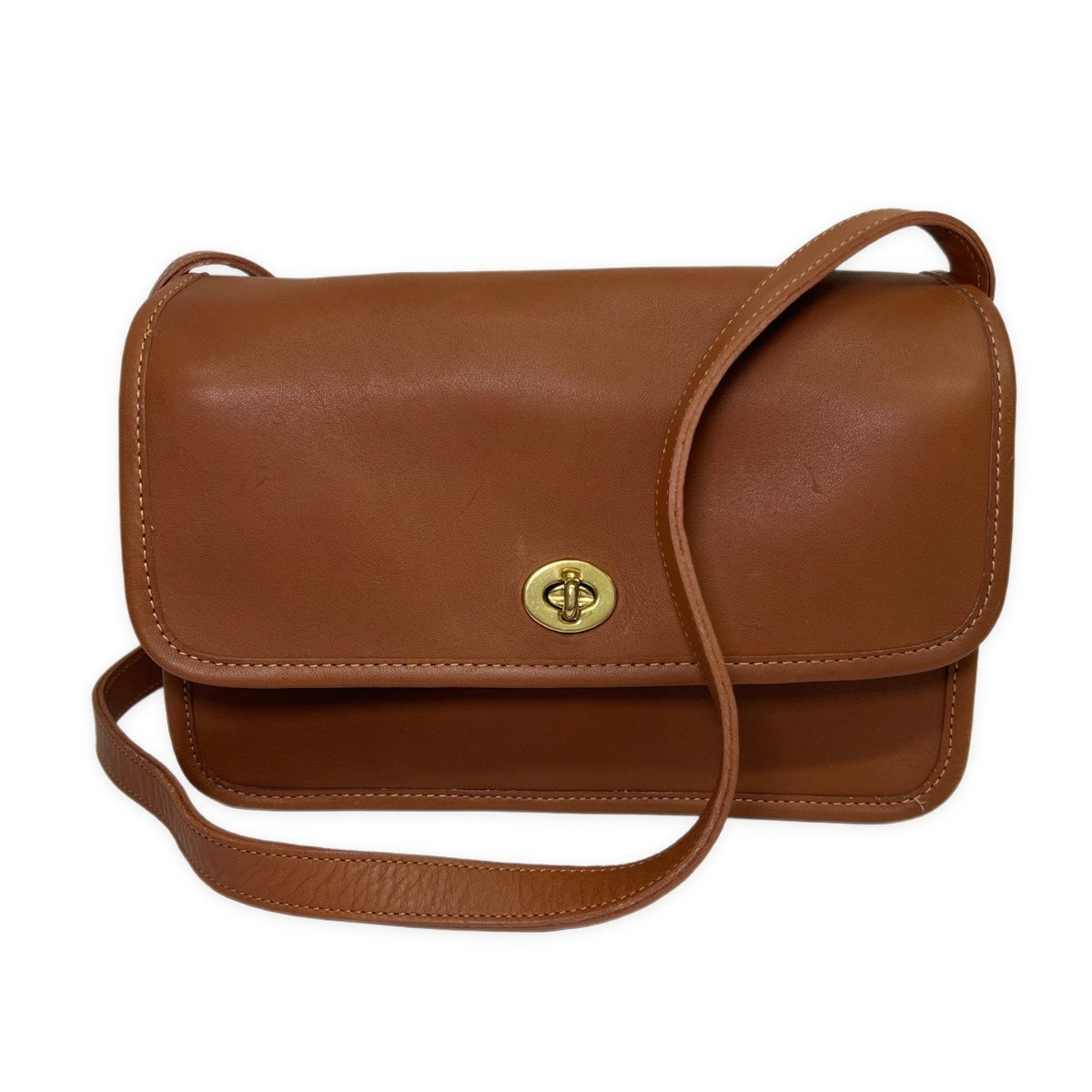 COACH Old Coach Turnlock Glove Leather Blazer Brown
