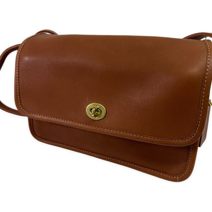 COACH Old Coach Turnlock Glove Leather Blazer Brown