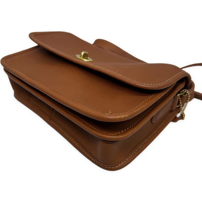 COACH Old Coach Turnlock Glove Leather Blazer Brown