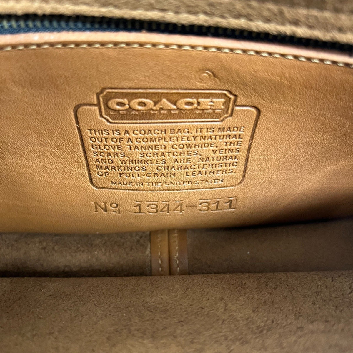 COACH Old Coach Turnlock Glove Leather Blazer Brown