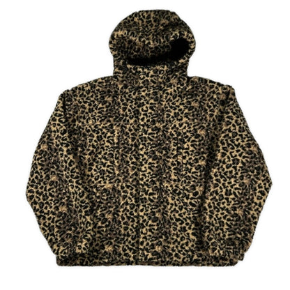 X-LARGE 22AW Leopard Boa Fleece Zip Jacket Size L