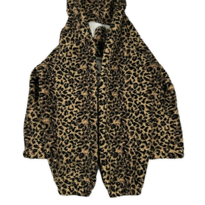 X-LARGE 22AW Leopard Boa Fleece Zip Jacket Size L