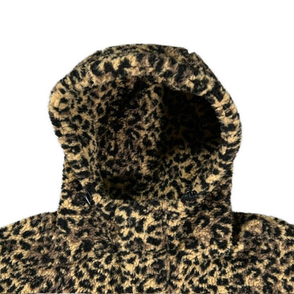 X-LARGE 22AW Leopard Boa Fleece Zip Jacket Size L