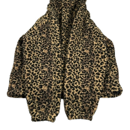 X-LARGE 22AW Leopard Boa Fleece Zip Jacket Size L