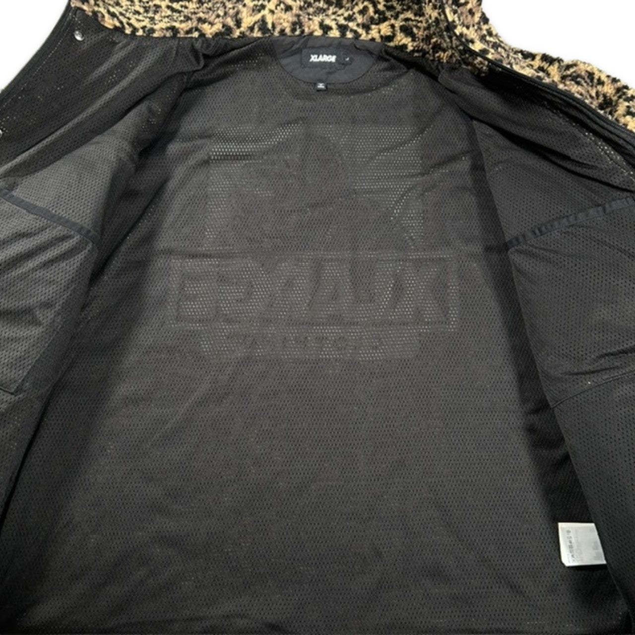 X-LARGE 22AW Leopard Boa Fleece Zip Jacket Size L