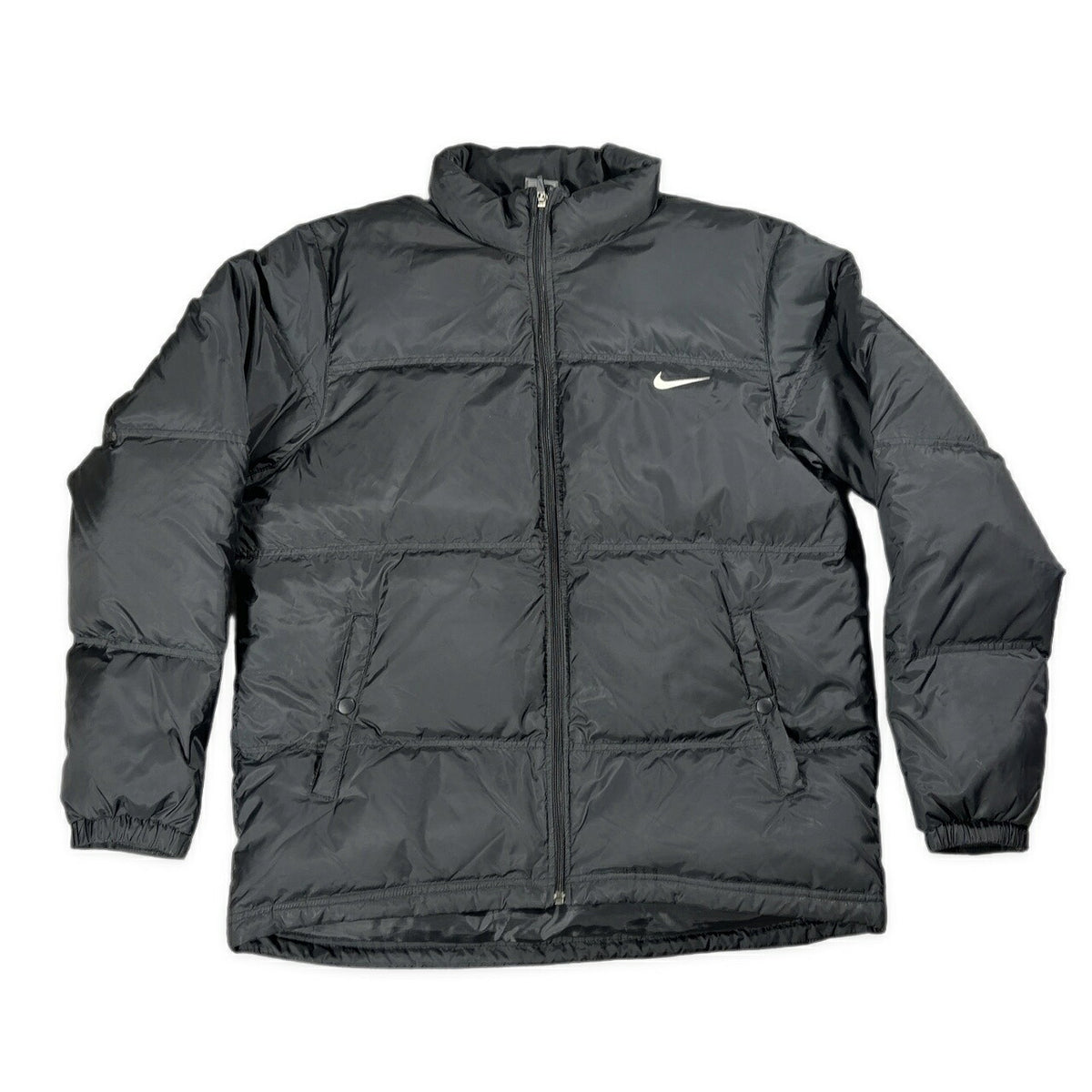 NIKE Oversized Polyester Down Jacket Black Size XL
