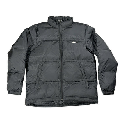 NIKE Oversized Polyester Down Jacket Black Size XL