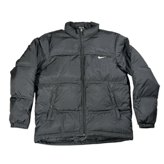 NIKE Oversized Polyester Down Jacket Black Size XL