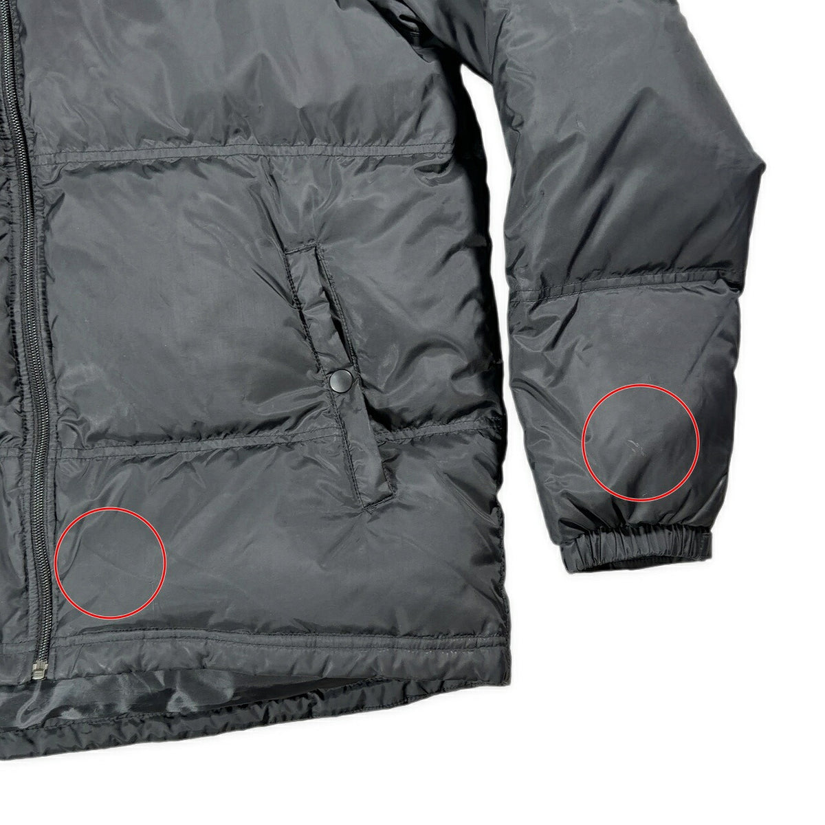 NIKE Oversized Polyester Down Jacket Black Size XL