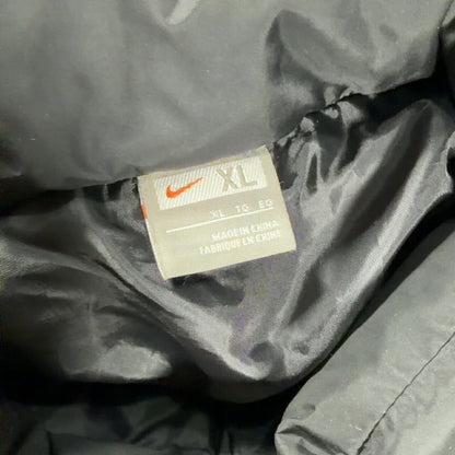NIKE Oversized Polyester Down Jacket Black Size XL