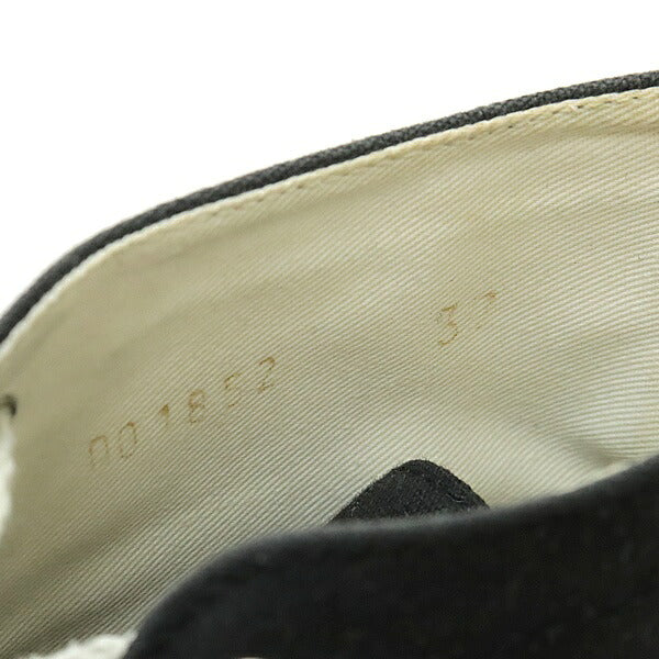 CHANEL Coco Mark Canvas High-Top Sneakers Size 37