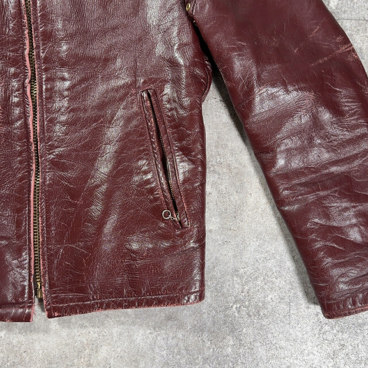 Vintage 70s Single Riders Leather Jacket Brown Size 38