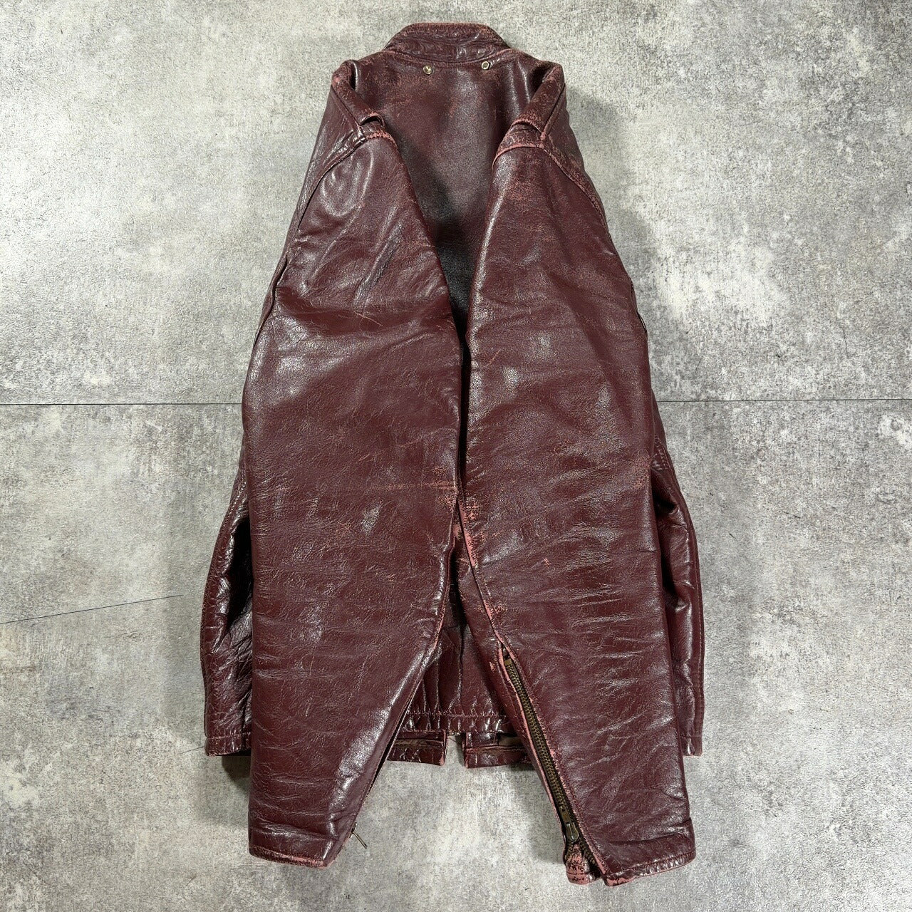 Vintage 70s Single Riders Leather Jacket Brown Size 38