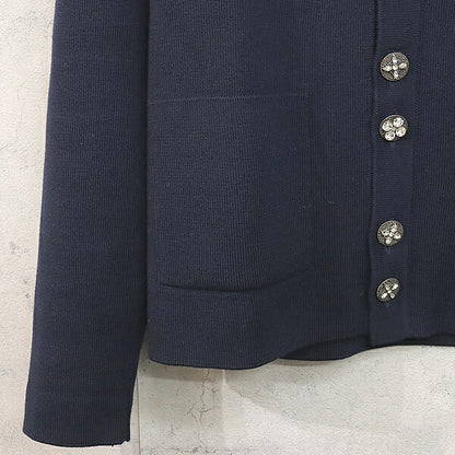 LOUIS VUITTON 25SS Jewel Button Cardigan Navy Size S