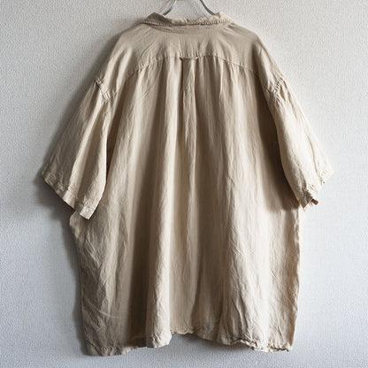 POLO RALPH LAUREN Silk Linen Open Collar Shirt Size 2XB