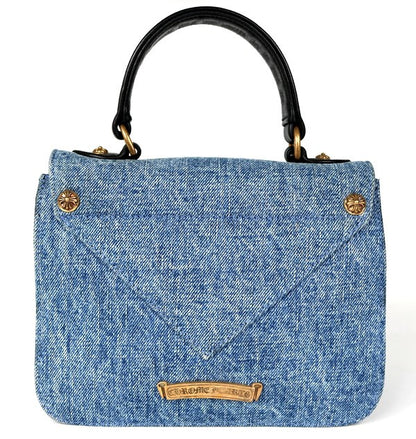 CHROME HEARTS Grow Up Small CH Cross Denim Handbag Blue