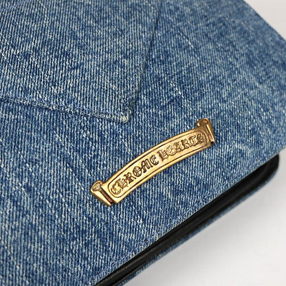 CHROME HEARTS Grow Up Small CH Cross Denim Handbag Blue