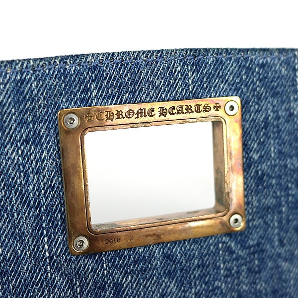 CHROME HEARTS Grow Up Small CH Cross Denim Handbag Blue