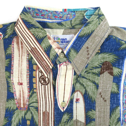 Reyn Spooner Surfboard Aloha Shirt Multi Size M