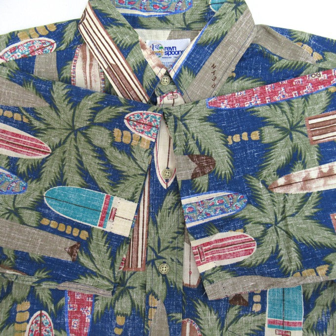 Reyn Spooner Surfboard Aloha Shirt Multi Size M