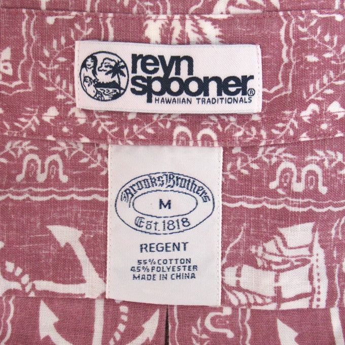 Reyn Spooner x Brooks Brothers Aloha Shirt Pink Size M