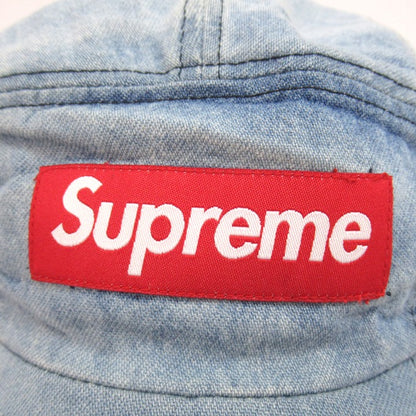 Supreme 17SS Washed Chino Twill Camp Cap Indigo