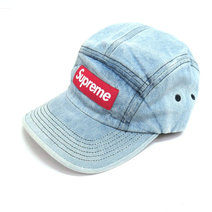 Supreme 17SS Washed Chino Twill Camp Cap Indigo