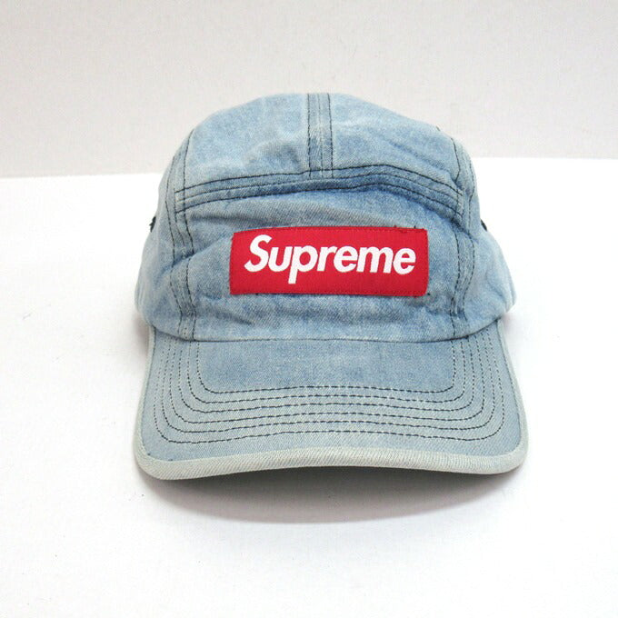 Supreme 17SS Washed Chino Twill Camp Cap Indigo