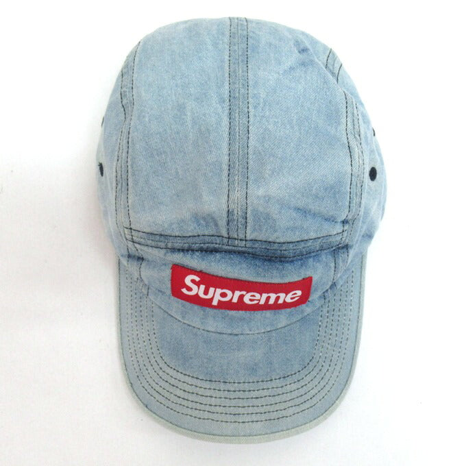 Supreme 17SS Washed Chino Twill Camp Cap Indigo