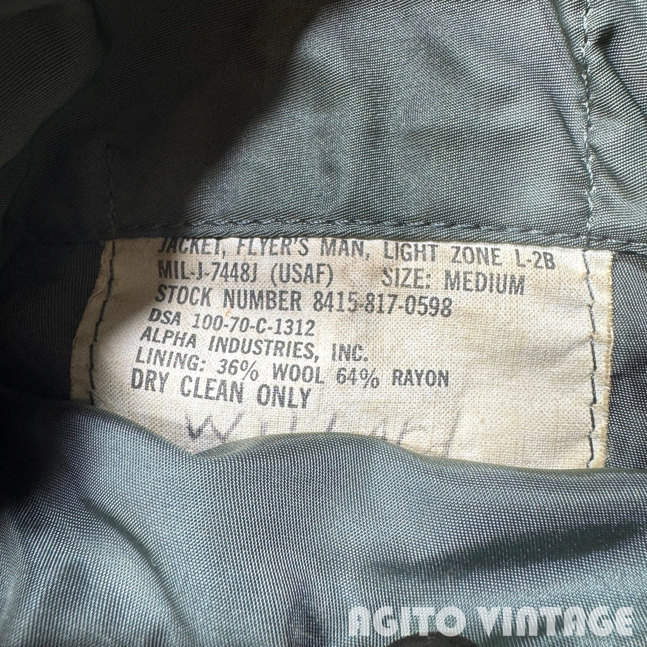 U.S.AIR FORCE 70s Alpha Industries L-2B Jacket Green Size M