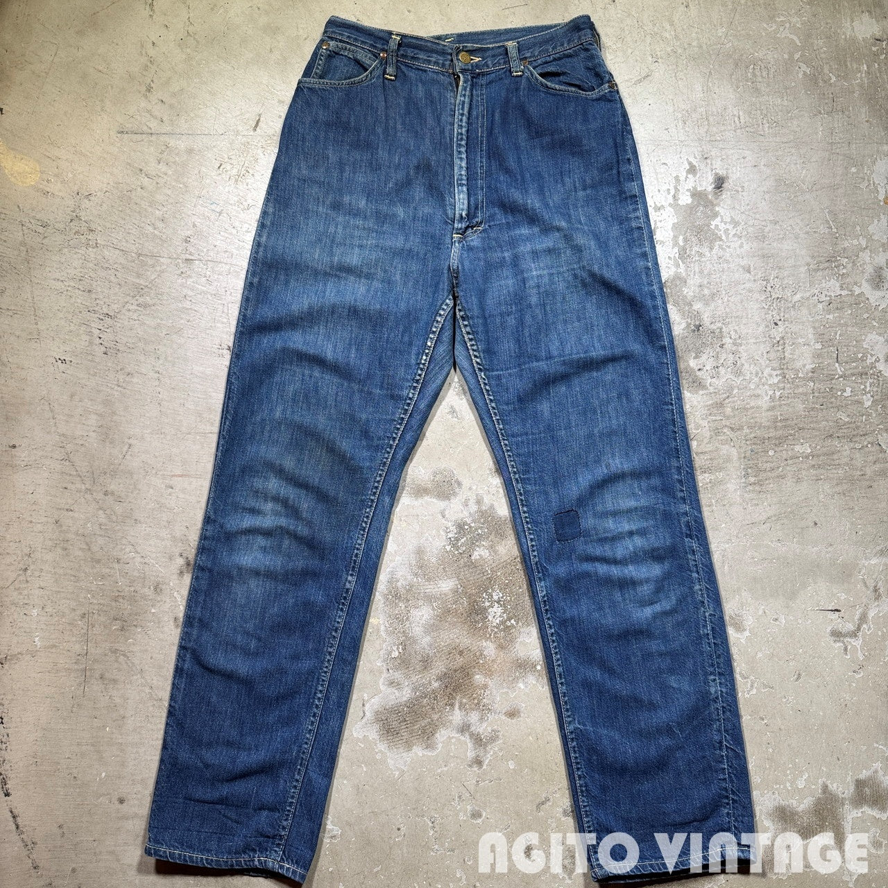 Lee 50s 341-Z Light Oz Denim Early Black Jeans Blue Size W28