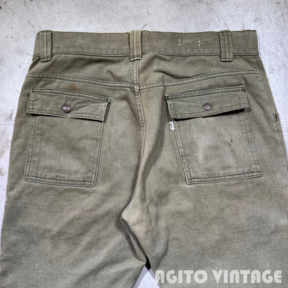 Big E 70s Levi's Cotton Twill Bush Boots Olive Size W36