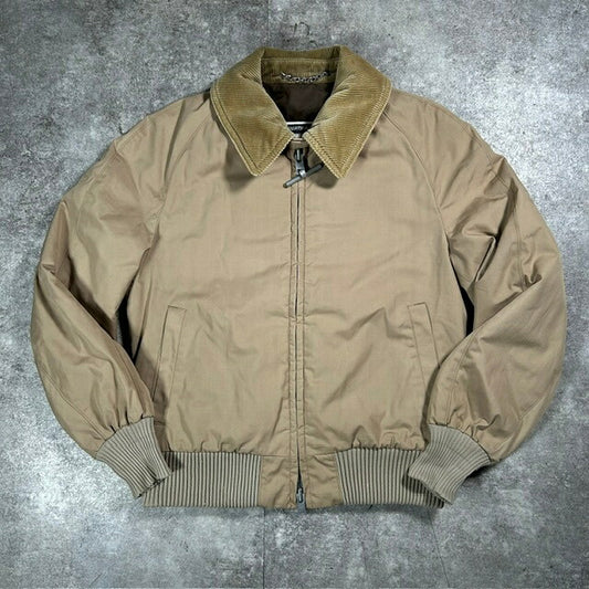 Mighty Mac 70s Corduroy Collar Blouson Jacket Beige Size 38
