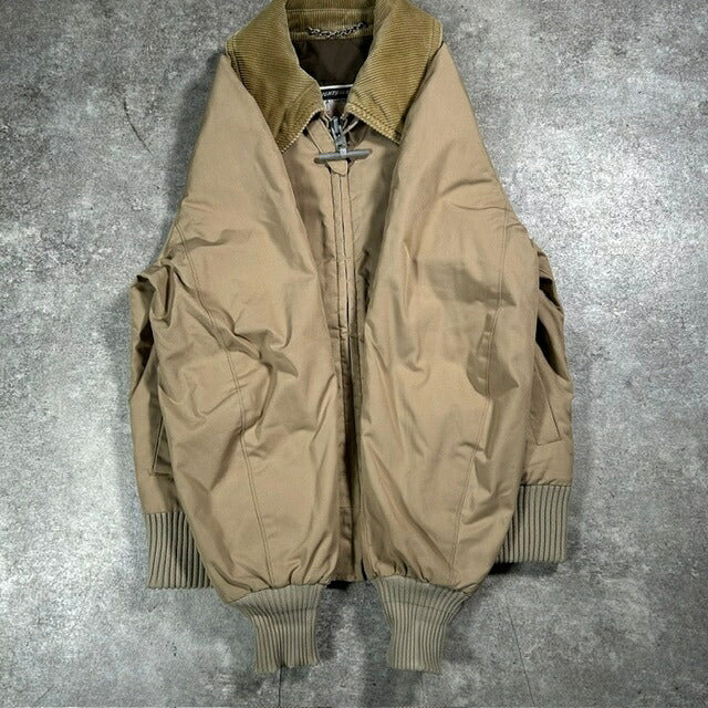 Mighty Mac 70s Corduroy Collar Blouson Jacket Beige Size 38