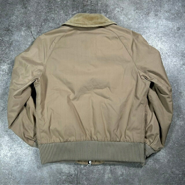 Mighty Mac 70s Corduroy Collar Blouson Jacket Beige Size 38