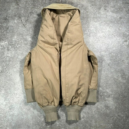 Mighty Mac 70s Corduroy Collar Blouson Jacket Beige Size 38