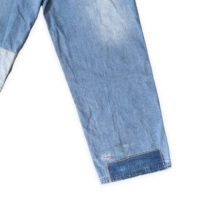 HIPHOP Pelle Pelle 00s Patchwork Baggy Denim Blue Size W36