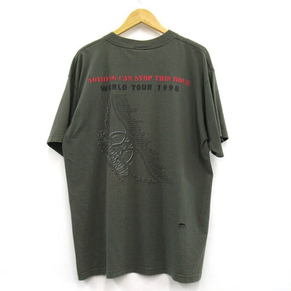 Aerosmith 98' World Tour Double Sided T-Shirt Khaki Size XL