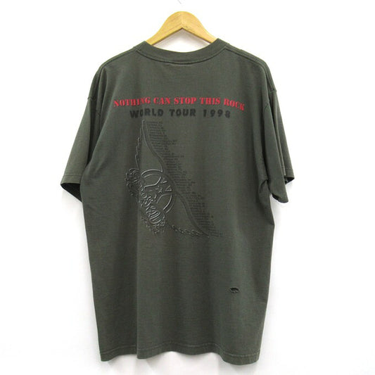 Aerosmith 98' World Tour Double Sided T-Shirt Khaki Size XL