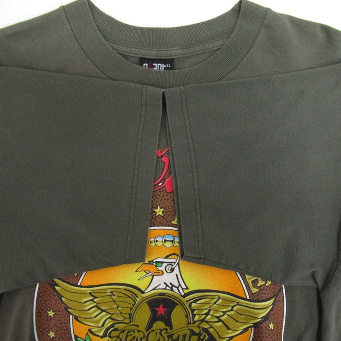 Aerosmith 98' World Tour Double Sided T-Shirt Khaki Size XL