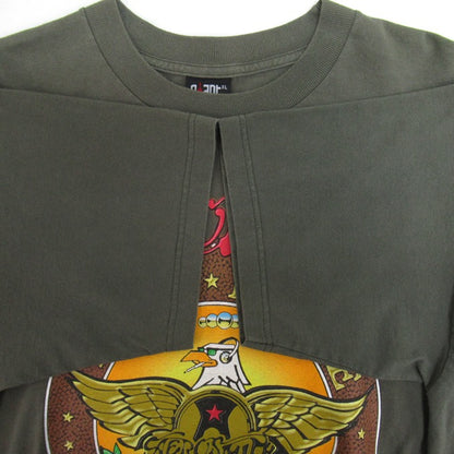 Aerosmith 98' World Tour Double Sided T-Shirt Khaki Size XL