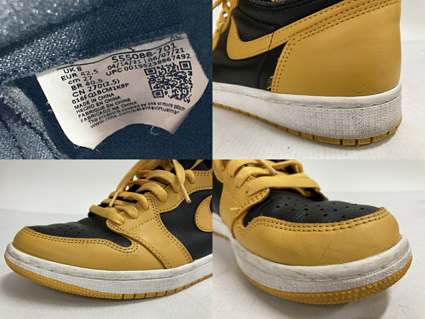 NIKE Air Jordan 1 Retro High OG Sneakers Size 27cm