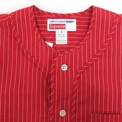 SUPREME x CDG SHIRT 14SS Baseball Shirt Red Size XS