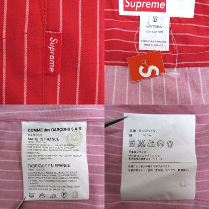 SUPREME x CDG SHIRT 14SS Baseball Shirt Red Size XS
