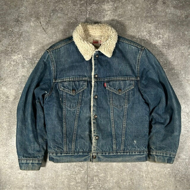 Levi's 70s/80s 70605 Boa Denim Trucker Jacket Blue Size 40