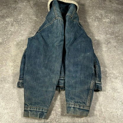 Levi's 70s/80s 70605 Boa Denim Trucker Jacket Blue Size 40