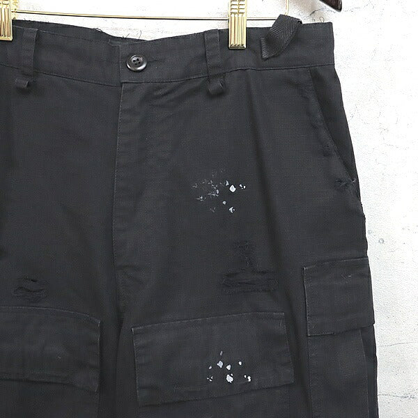 BALENCIAGA Distressed Large Cargo Pants Black Size XS