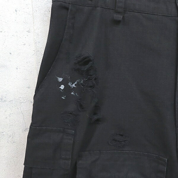 BALENCIAGA Distressed Large Cargo Pants Black Size XS