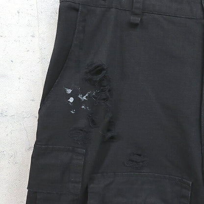 BALENCIAGA Distressed Large Cargo Pants Black Size XS